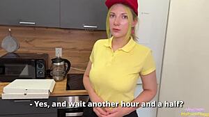 oh my god roughly fucking pizza delivery girl to compensate her loss hard