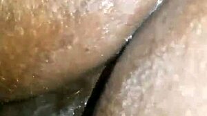 How am I calmly taking that big black cock deep in my ass for anal creampie?