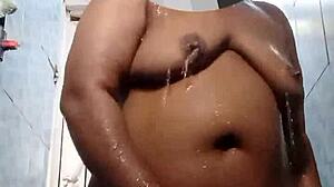 Masturbating Myself To Squirting Orgasm In Shower With Chubby Bbw Body