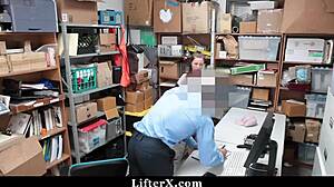 Teen shoplifter caught by police in garage gives up small tits pussy in bent over doggystyle domination. Blackmailed into outdoor blowjob and punished hardcore sex interview.