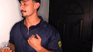 Divorced woman fucks cop at noisy party