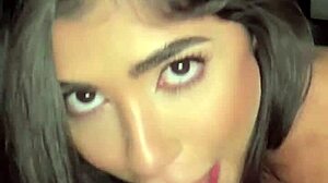 Petite 18yo Latina Babe Gags on Deepthroat and Takes Cum in Mouth During Wet Casting Interview