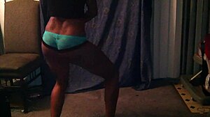 i uh saw this skinny chick dancing like crazy