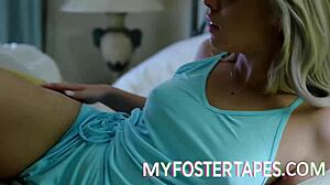 Allie Nicole Faces Troubled Past As New Religious Foster Parents Guide Her With Bedroom Cowgirl Riding And Group Blowjob In Full Movie.