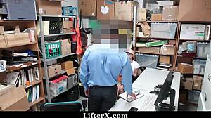 Teen shoplifter caught by police in garage gives up small tits pussy in bent over doggystyle domination. Blackmailed into outdoor blowjob and punished hardcore sex interview.