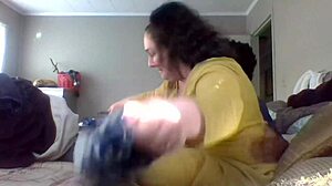 I feel so connected to my mature wife as she teaches me how to fold clothes with her big natural tits nearby