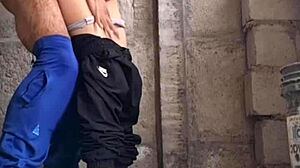 Hermanastra sexy latina escapes university for hidden outdoor public pussy fuck with cute ass babe.