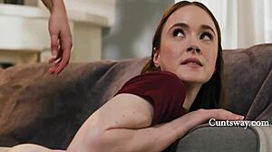 Bratty girl, you need discipline with spanking and rimjob. Busty nanny ryan keely mixes punishment and squirting sex in cuntsway with hazel moore.