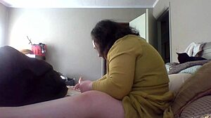 I feel so connected to my mature wife as she teaches me how to fold clothes with her big natural tits nearby