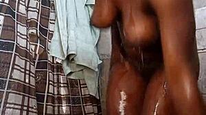 I start my early morning with softcore teasing on bed as skinny solo