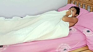 White Cock Boldly Tests Exotic Asian Babe in Intense Bedroom Action Part 1