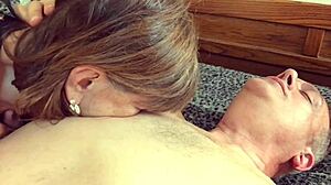 Craving BBW Granny Carmen's Cum Swallow