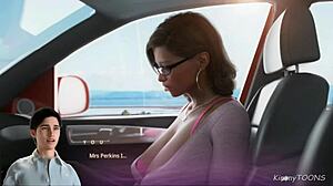 Apocalust Details Cheating Wife with Massive Cock Student Fucking Her During Husband's Phone Call in Outdoor Car Scene