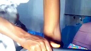 African Teen Slut Gets Rough Hardcore Fuck Bent Over Doggystyle in Quickie with Small Tits Skinny Body Big Pussy