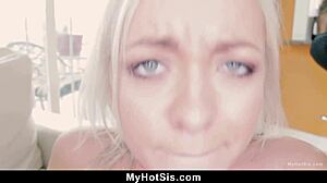 Stepsister Desperate for Attention Shows Bro Her Tits and Pussy in Hardcore Cowgirl Ride and Doggystyle Cumshot