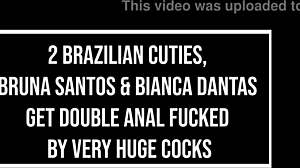 Brazilian Cuties Bruna Santos Take Monster BBC in DAP Anal ATM ATOGM Gapes