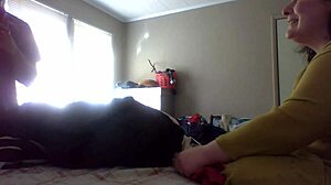 I feel so connected to my mature wife as she teaches me how to fold clothes with her big natural tits nearby