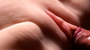 fuck her smooth wet shaved pussy close up