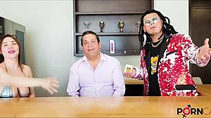 I feel so drawn to this cute brunette Latina teen in lingerie during her casting interview