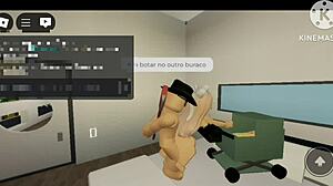 Fucking a fan in Brookhaven until creampie hits in Roblox sex