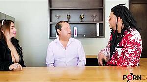 I feel so drawn to this cute brunette Latina teen in lingerie during her casting interview