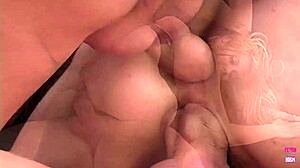 Two Guys Deliver Intense Double Penetration to Blonde and Brunette Sluts in Wild Foursome