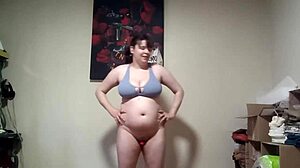 Wow! Pants-Less HIIT Workout With Vibrator In, Featuring Chubby Blue-Eyed Beauty and Her Big Natural Tits!