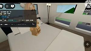 Fucking a fan in Brookhaven until creampie hits in Roblox sex