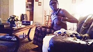 Caught jerking off by my 64yr old grandma, she surprisingly helps with her big ass and tits. This taboo flashing moment turns into rich voyeur excitement.