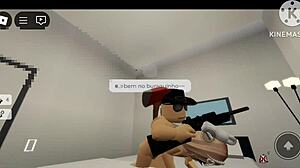 Fucking a fan in Brookhaven until creampie hits in Roblox sex