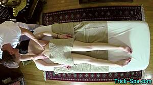 Sexy Brunette Teen Receives Thorough Massage From Older Man On Hidden Camera