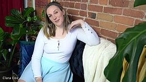 oops that chubby blonde wife clara dee teases a virtual handjob