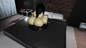 Fucking And Cumming Very Hard In My Friend Tomoko On Roblox With Deep Doggystyle Action