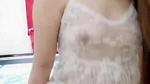 Ngentot Tight Pussy of Cute Plump Wife Almost Cums Inside