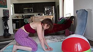 in this lesson 278, a shaved european babe with big ass and natural tits shows off feet fetish as a cute girlfriend