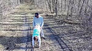 Curvy babe with big tits gets fucked by monster cock in public shower. then hardcore action at public camp with couple.