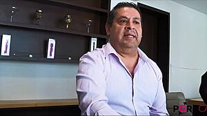 I feel so drawn to this cute brunette Latina teen in lingerie during her casting interview