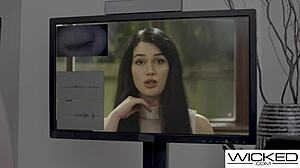 My hot nerdy big tittied gf with glasses helped me so I fucked her hard in doggystyle