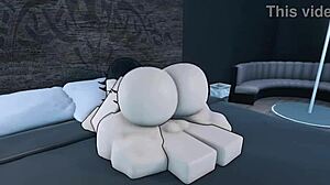 Fucking And Cumming Very Hard In My Friend Tomoko On Roblox With Deep Doggystyle Action