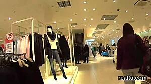 Stellar Czech sweetie seduced in hypermarket and poked in pov