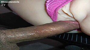 Candy, slip into that pink pearl thong for anal