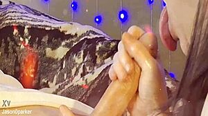 Handjob Session Milks His Uncut Cock Directly into My Mouth with Lactating Intensity and Full Release