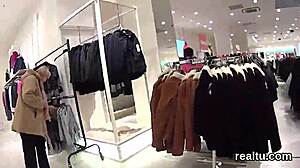 Stellar Czech sweetie seduced in hypermarket and poked in pov