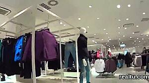 Stellar Czech sweetie seduced in hypermarket and poked in pov