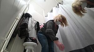 Ever wonder what a fat milf does in a public fitting room with hidden camera catching her changing jeans and bra outdoors