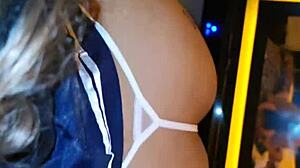 Check out this student earning the top grade with her delicious ass in amateur latina oral action!