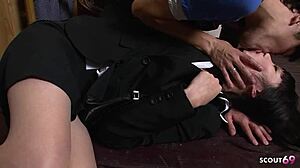 I seduce this small tits japanese secretary in nylon pantyhose for uncensored jav creampie fuck with cowgirl riding doggystyle rough sex and hairy pussy play