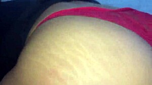 The parents of my girlfriend's friend left for the market and told us to behave at their house, but this curvy brazilian babe with natural tits started kissing and dominating in lingerie