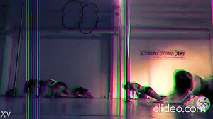 the doctora performed a sexy dance on the pole, showing her culo to the patient in the hospital