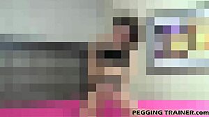 Dominating with strapon bondage until you cum hard from intense femdom fucking